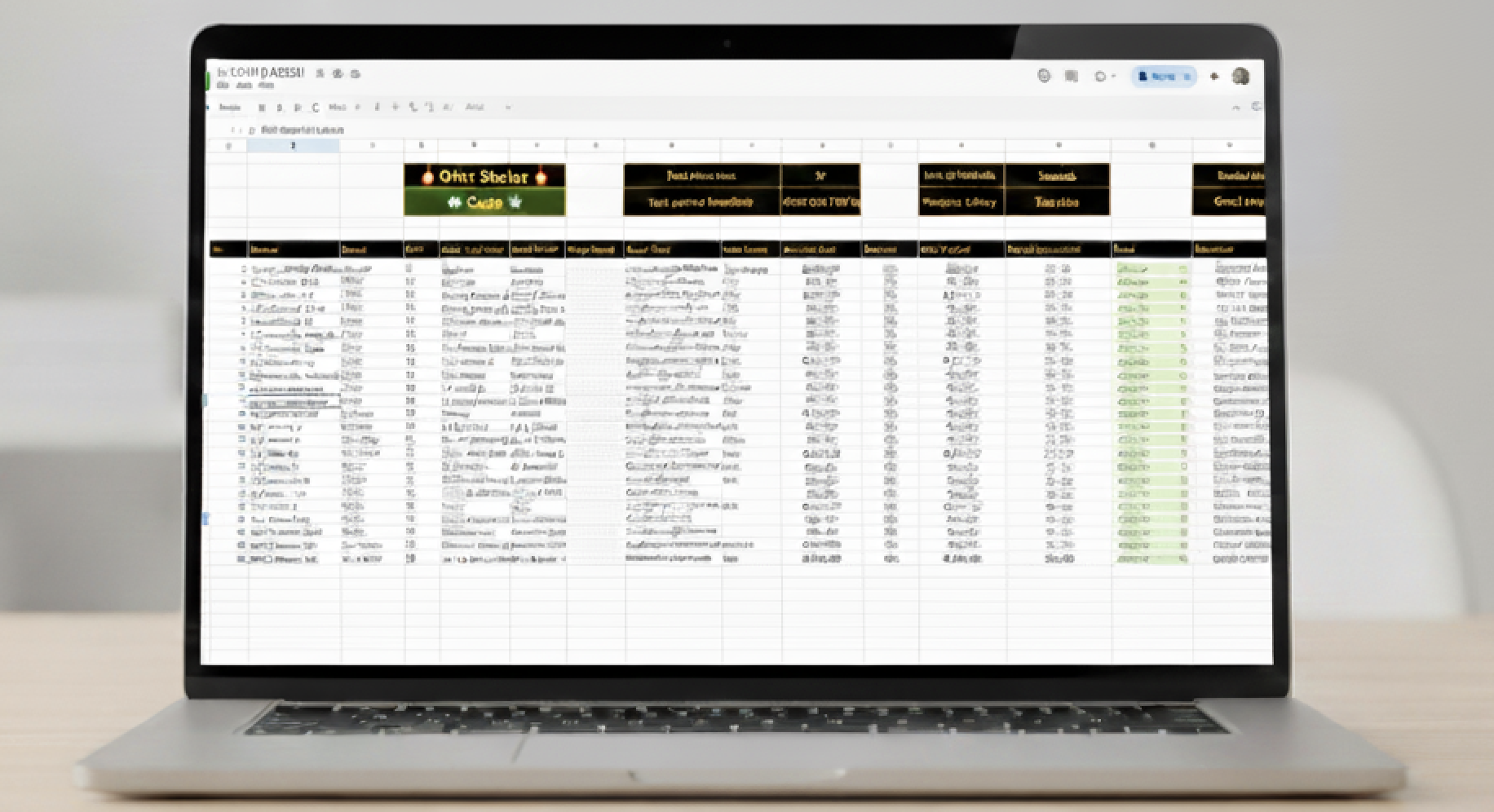 Offer Blaster spreadsheet dashboard